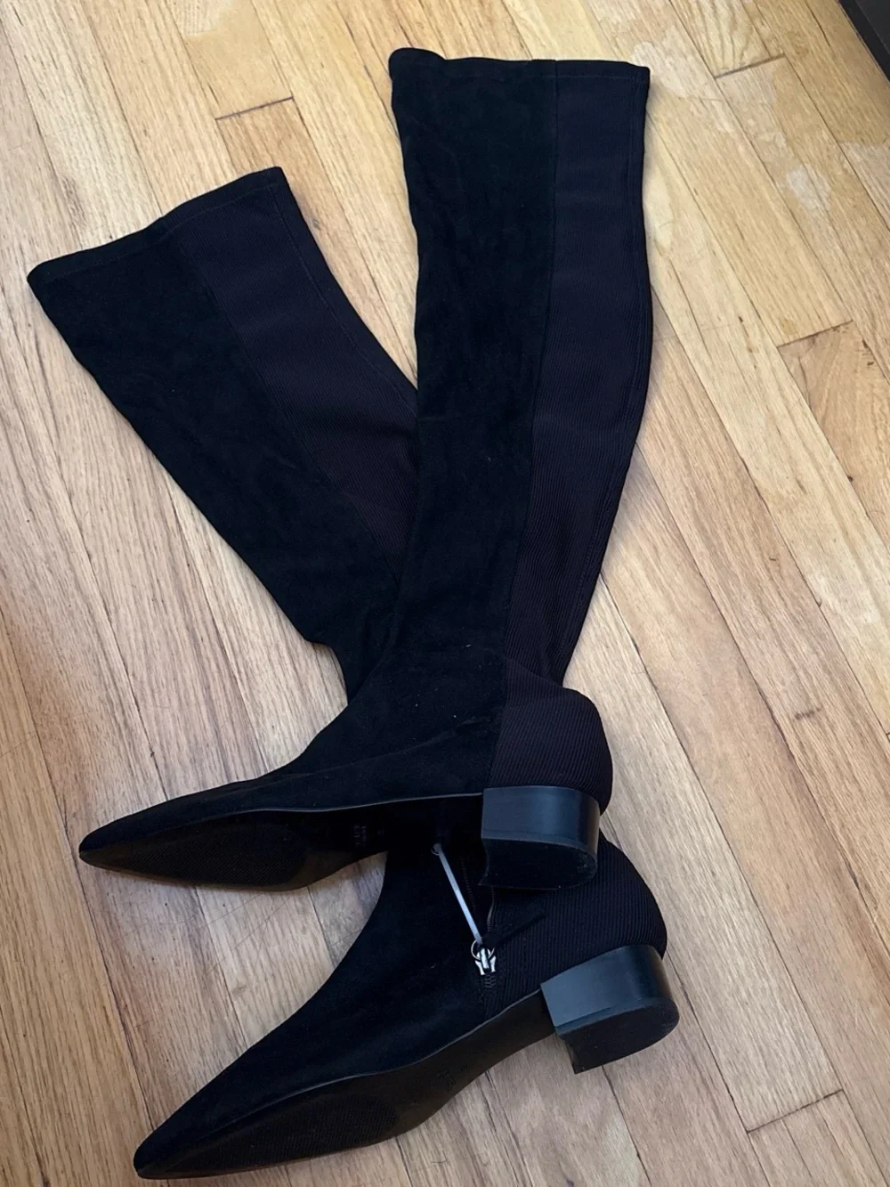 Like new Zara Black Over-the-Knee Pointed Toe Boots - Women's 8 us
